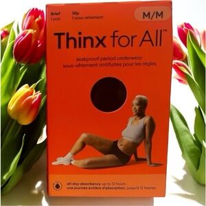❌ SOLD ❌ THINX for ALL Period Underwear Med Briefs Black NIB